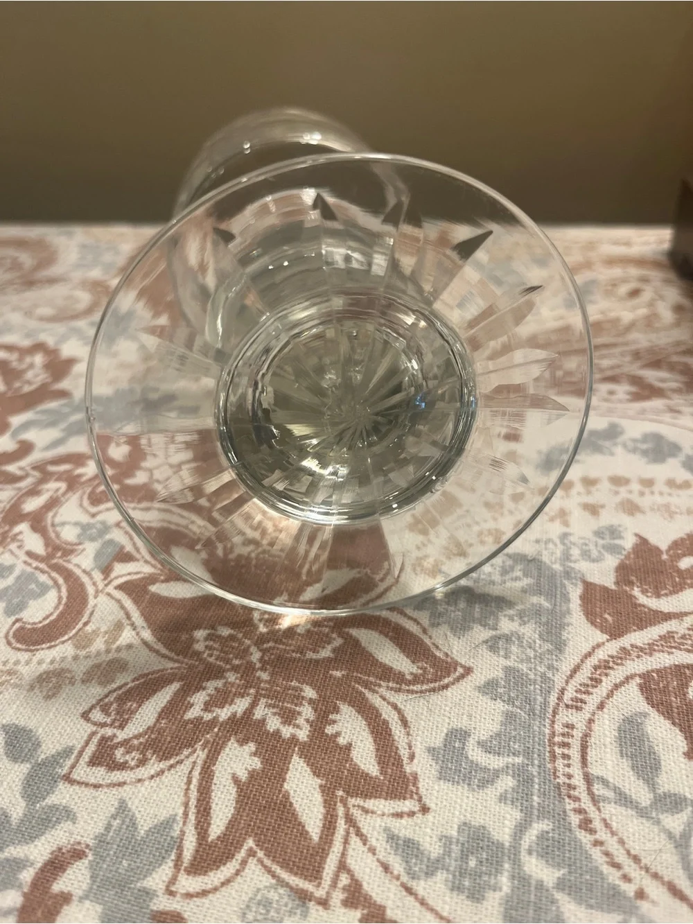 Vintage Block Crystal Hurricane Lamp
